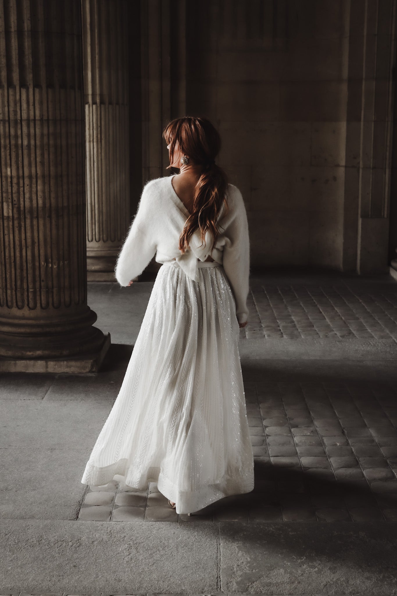 Extraodinary Sequin Skirt - Offwhite