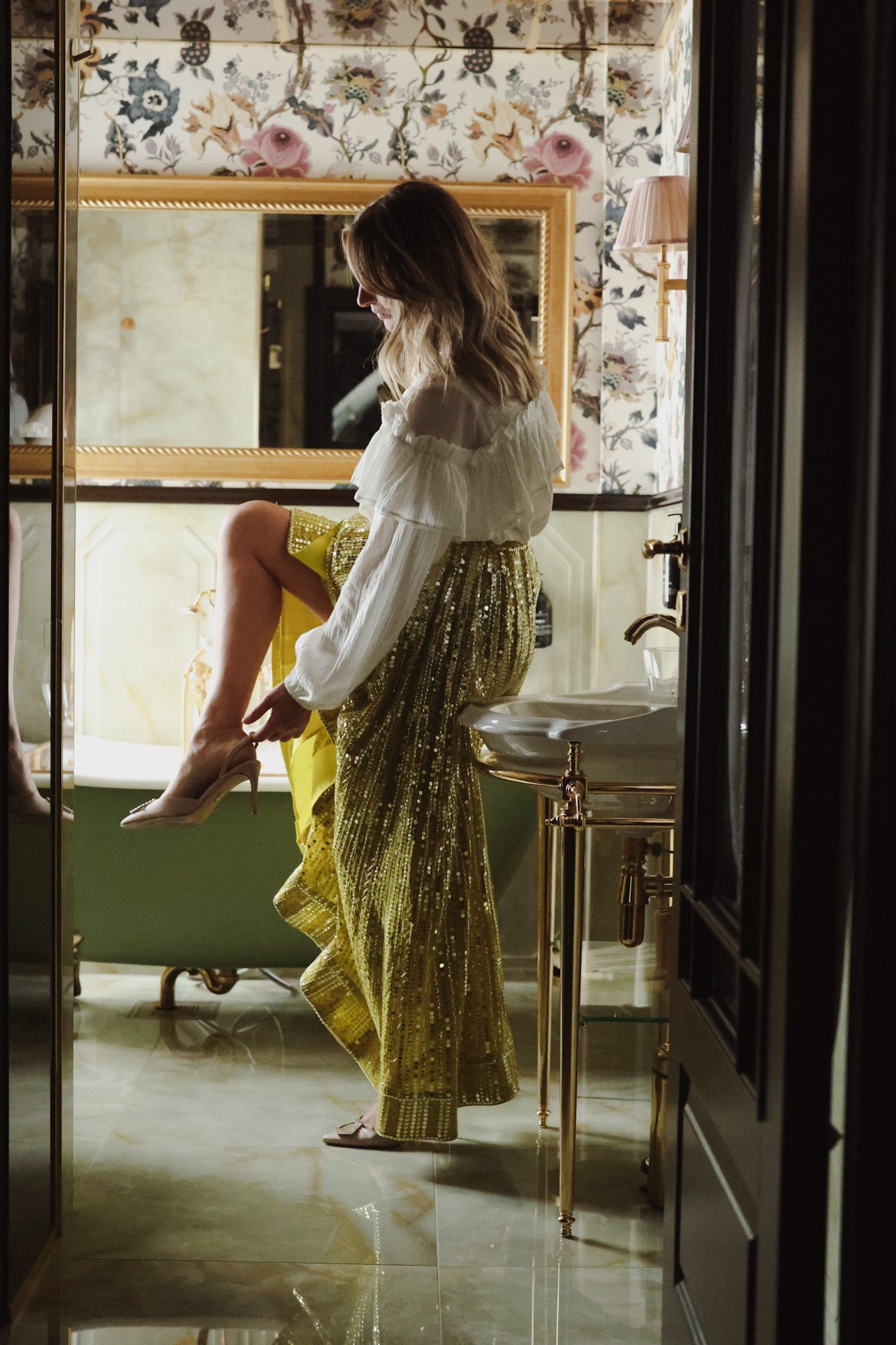 Extraordinary Skirt - Yellowish & Silver