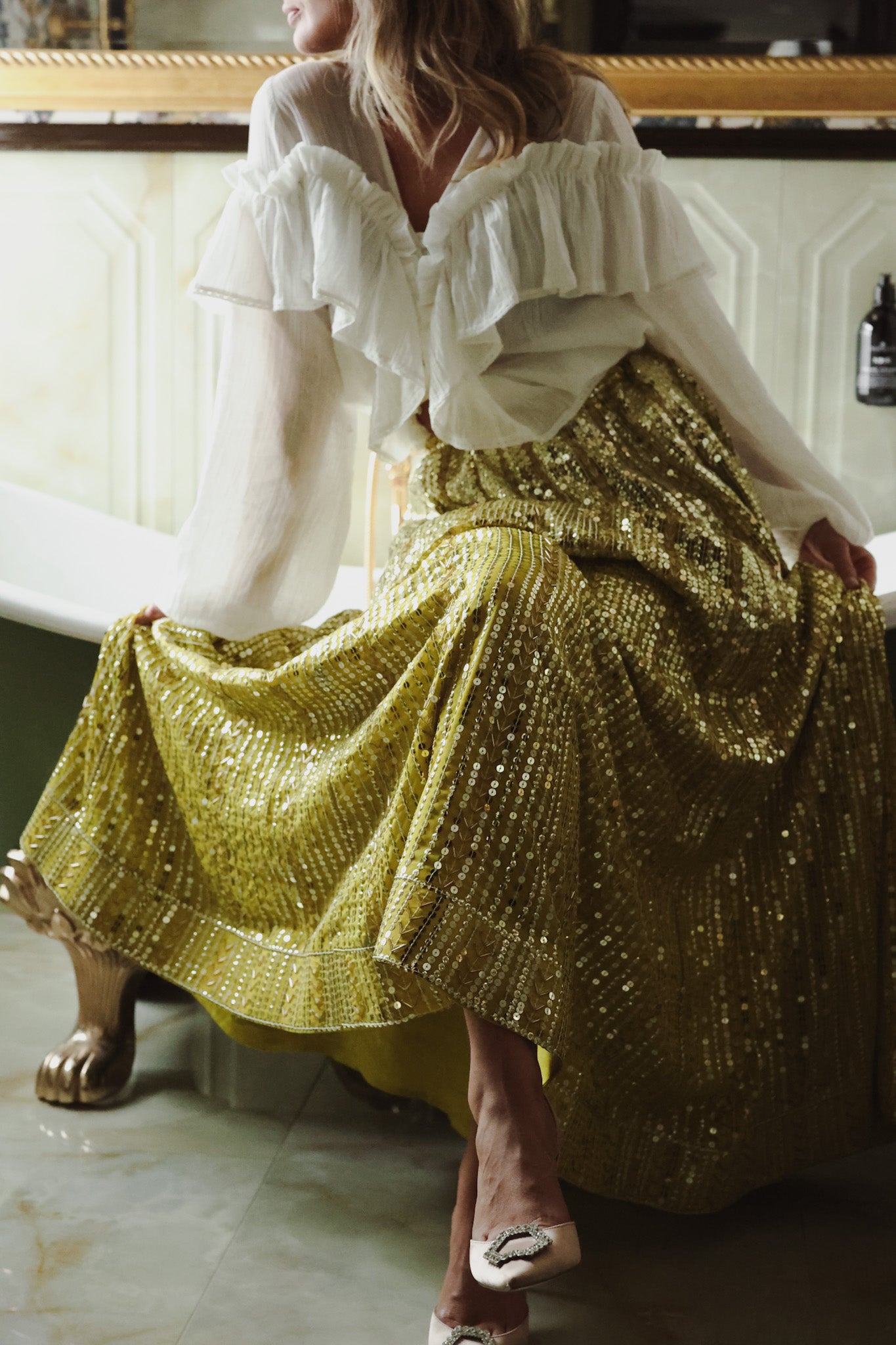 Extraordinary Skirt - Yellowish & Silver
