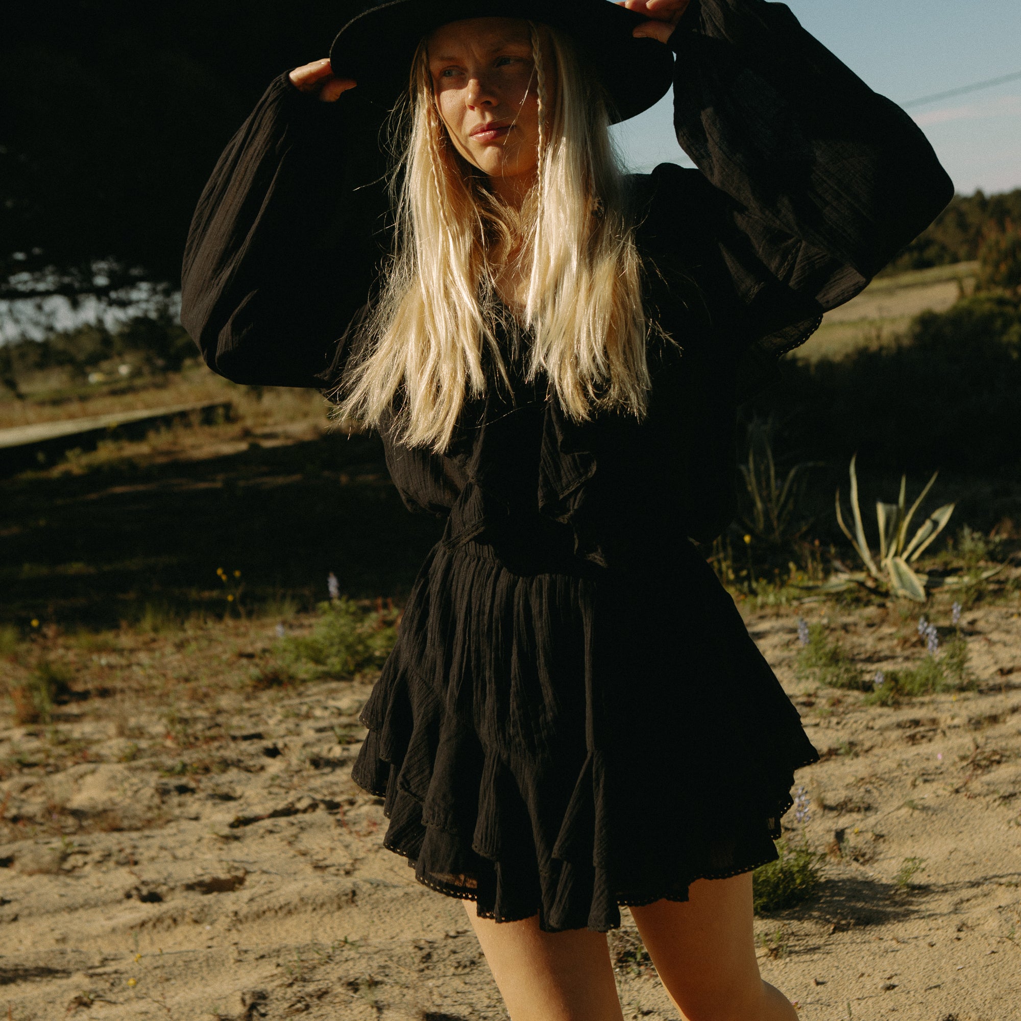 Frill Blouse - Black