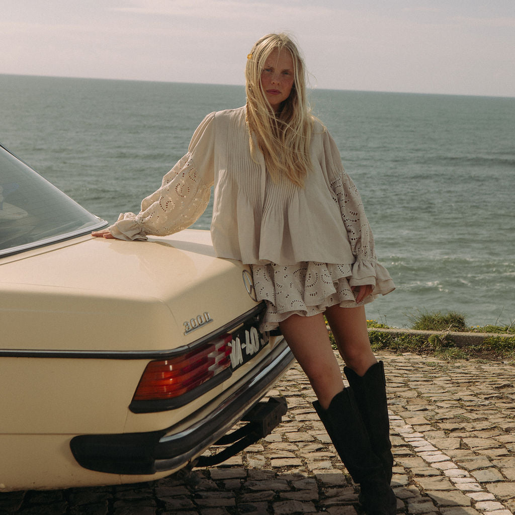 Coco Skirt Shorts - Pearl