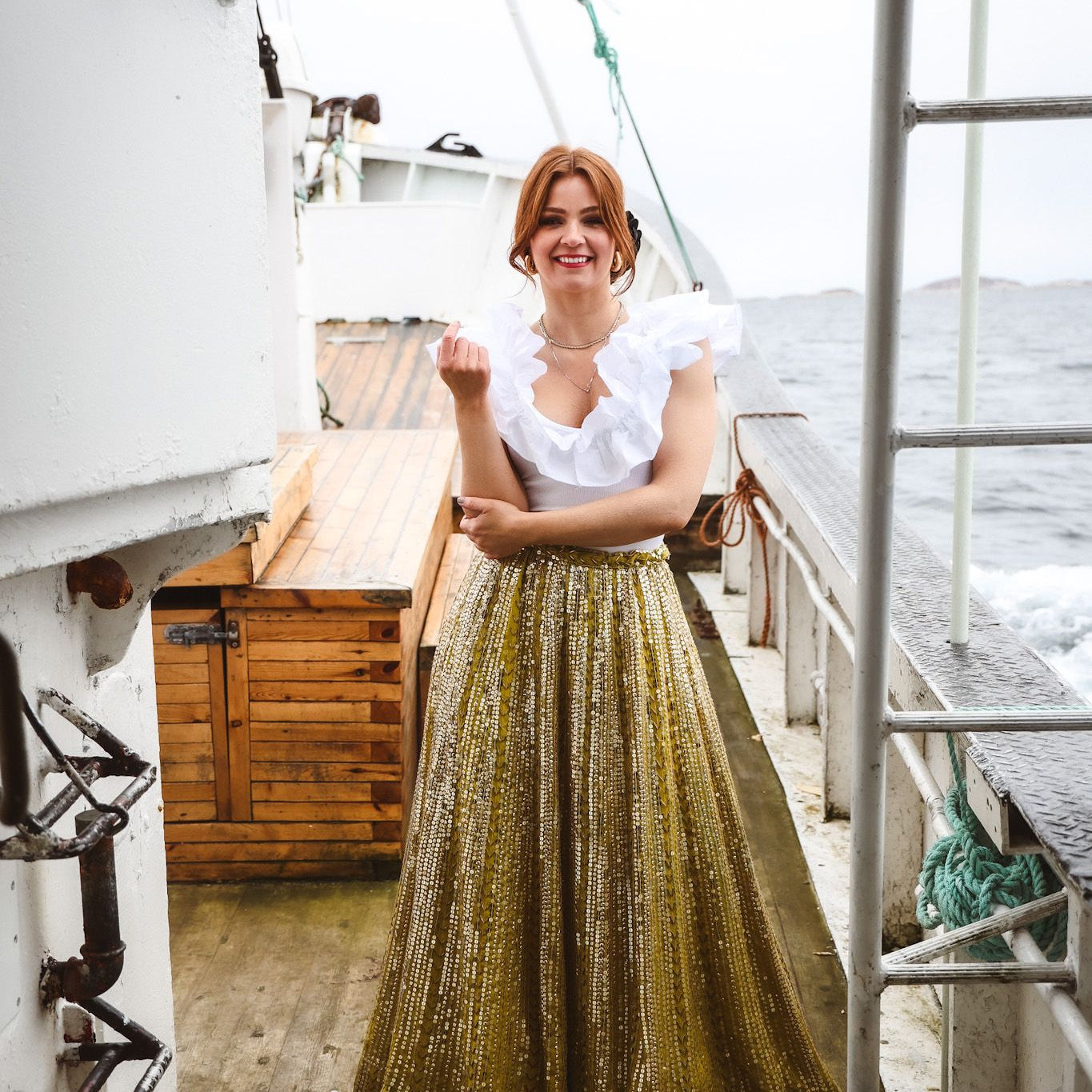 Extraordinary Skirt - Yellowish & Silver