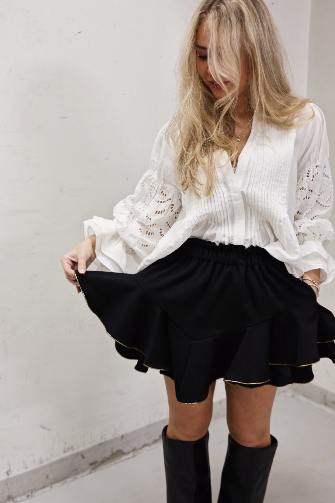 Suit Skirt Shorts - Black