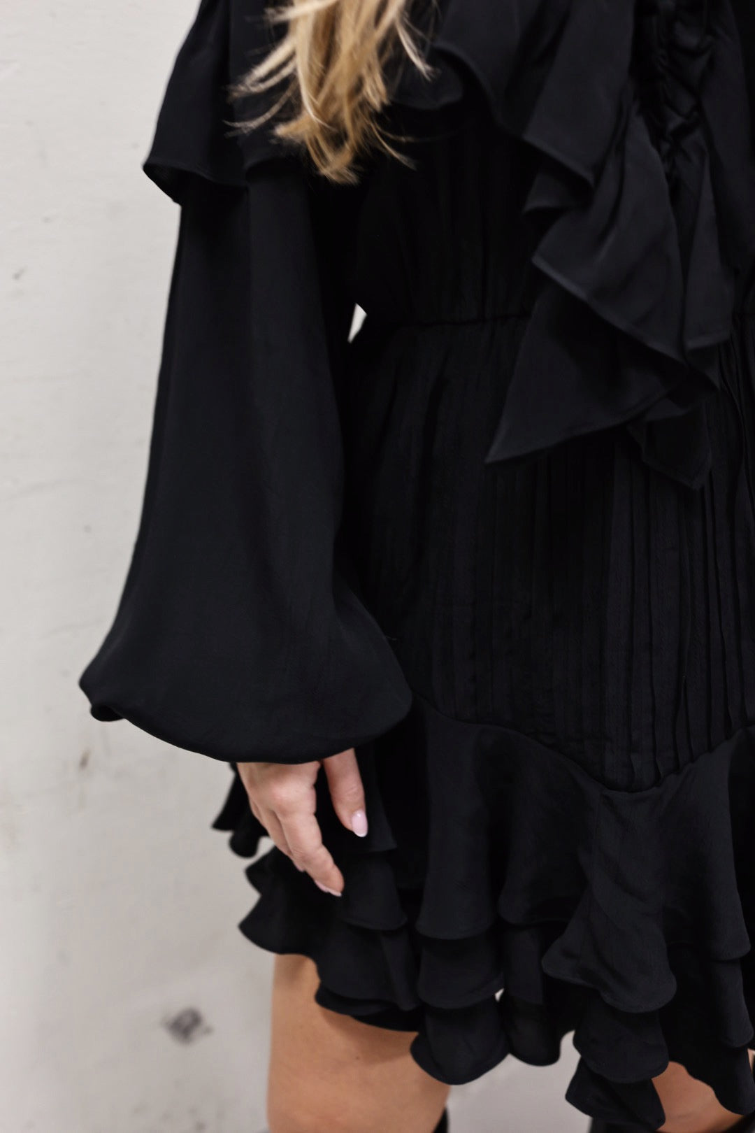 Party Frill Dress - Black