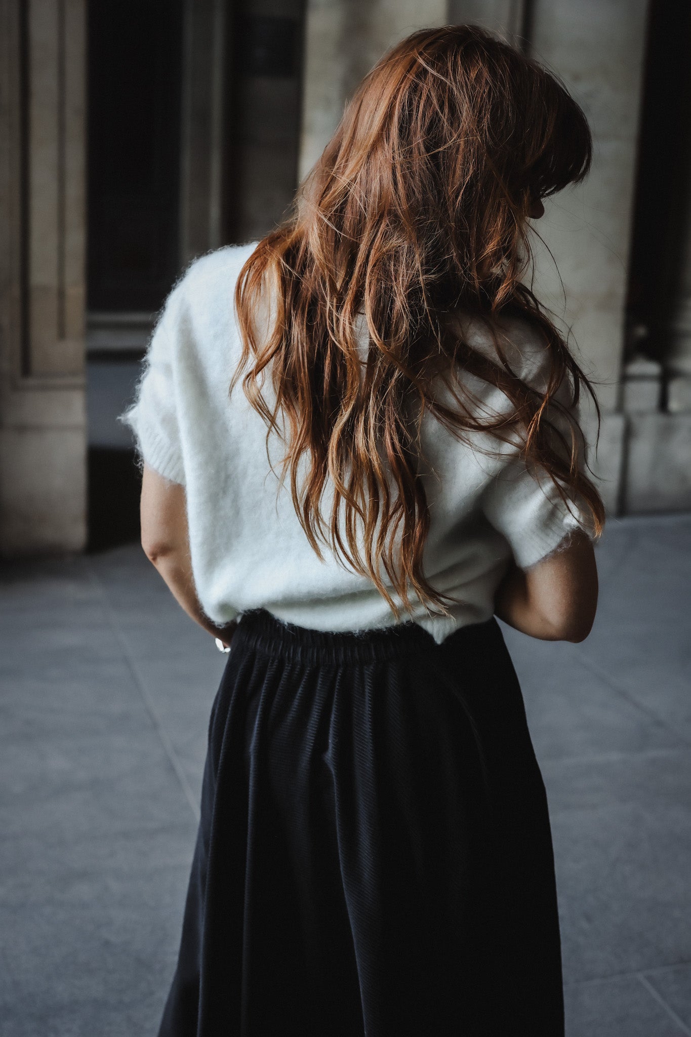 Carrie Cord Skirt - Black