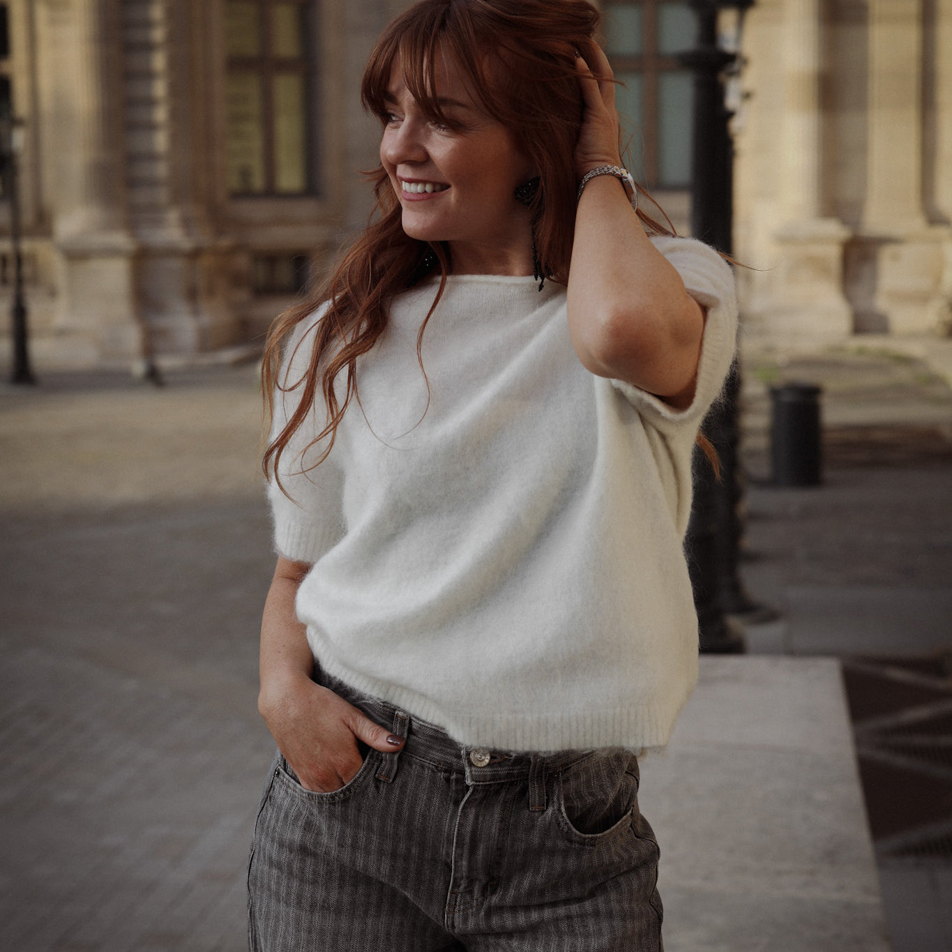 Fluffy T Knit - Offwhite