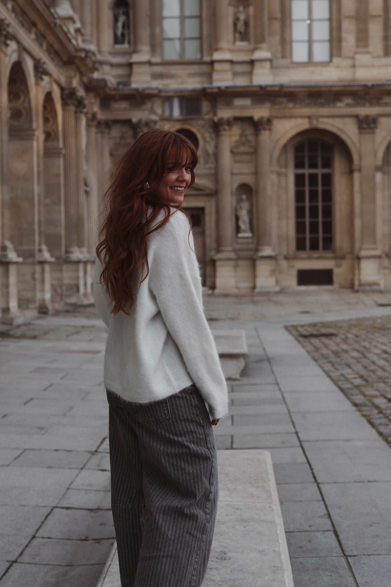 Boxy Card Sweater - Offwhite