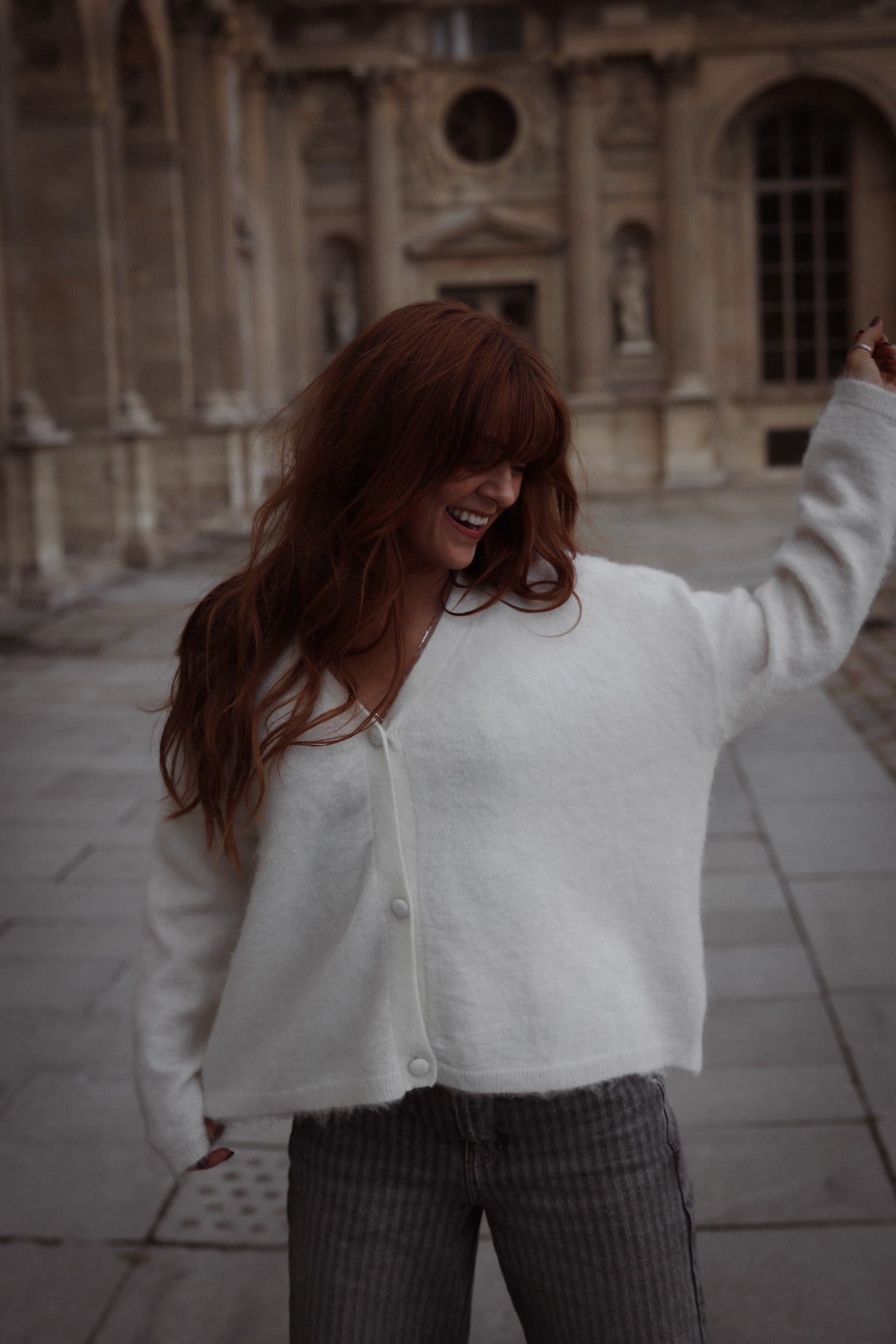 Boxy Card Sweater - Offwhite
