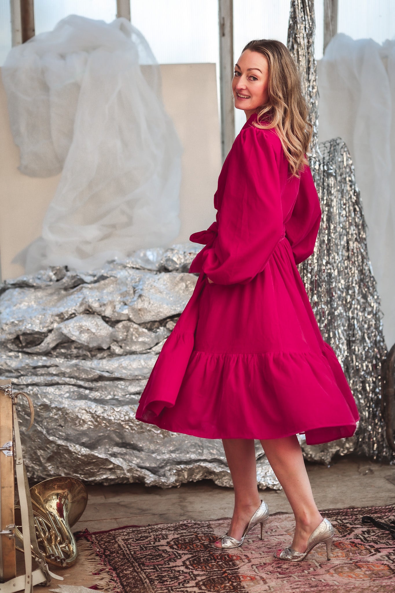 Showbird Velvet - Hot Pink