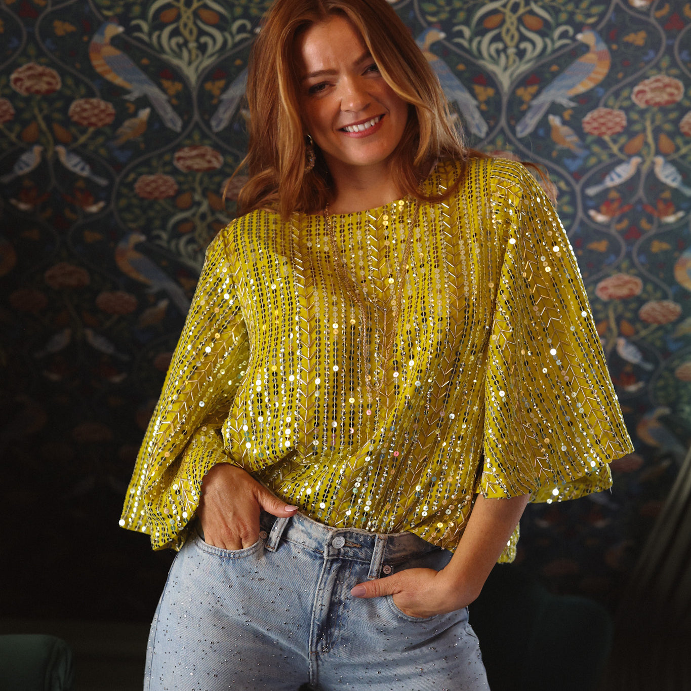 Extraordinary Top - Yellowish & Silver
