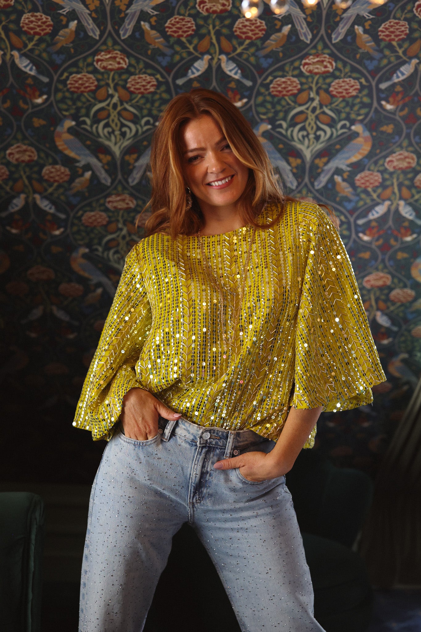 Extraordinary Top - Yellowish & Silver