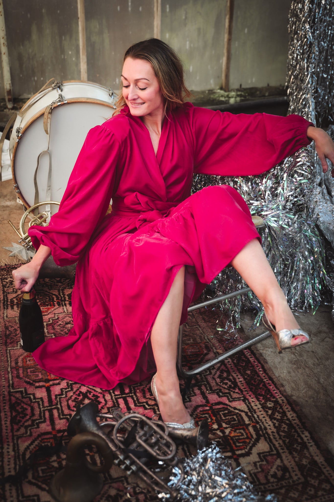 Showbird Velvet - Hot Pink