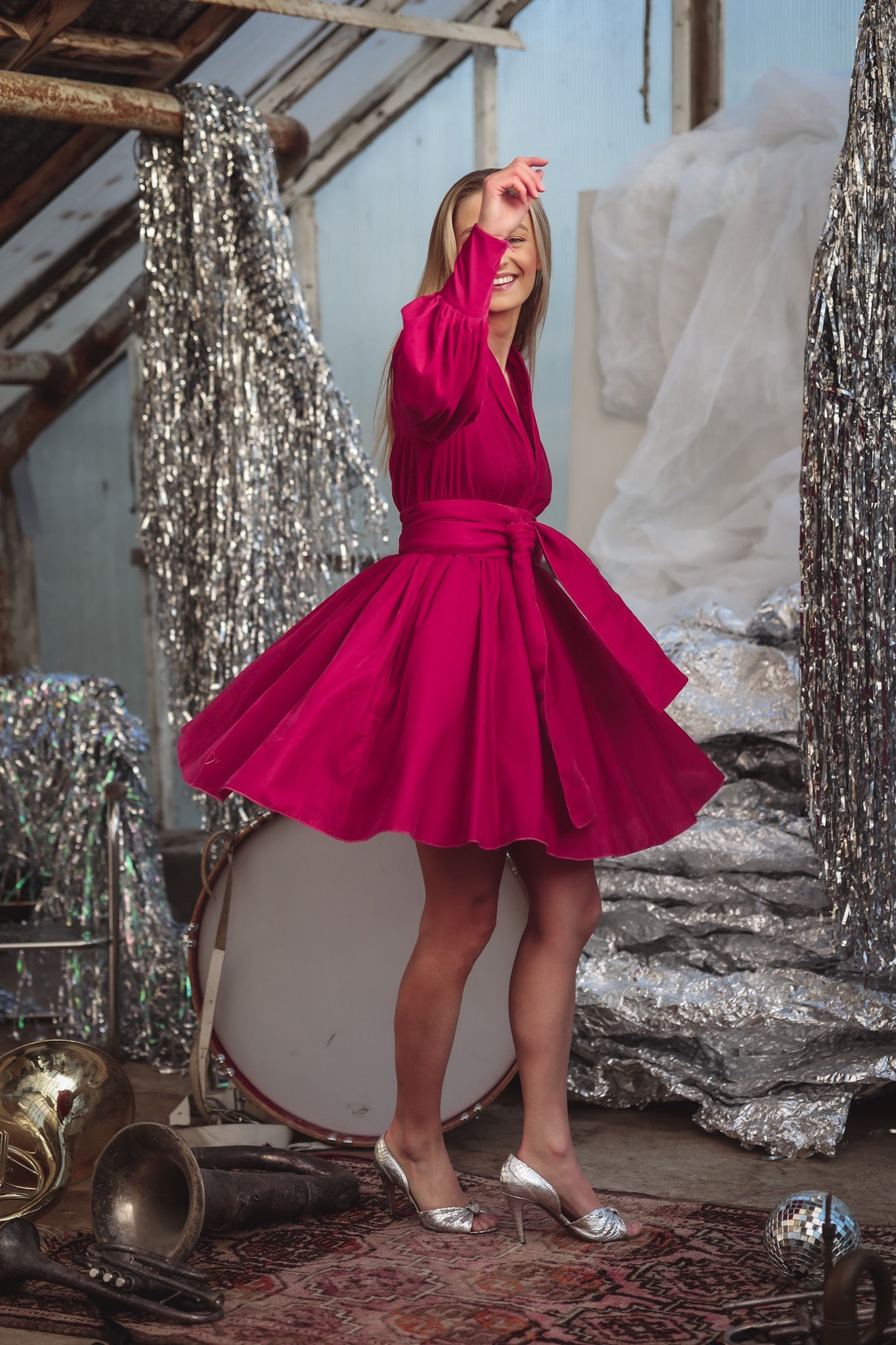 Cocktail  Velvet - Hot Pink