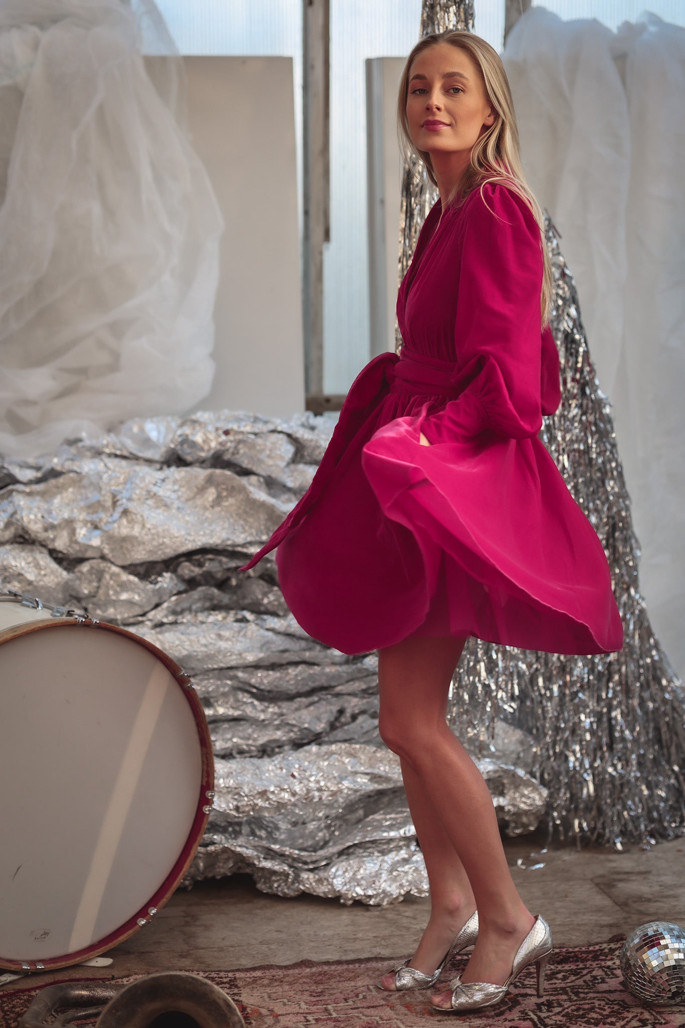 Cocktail  Velvet - Hot Pink