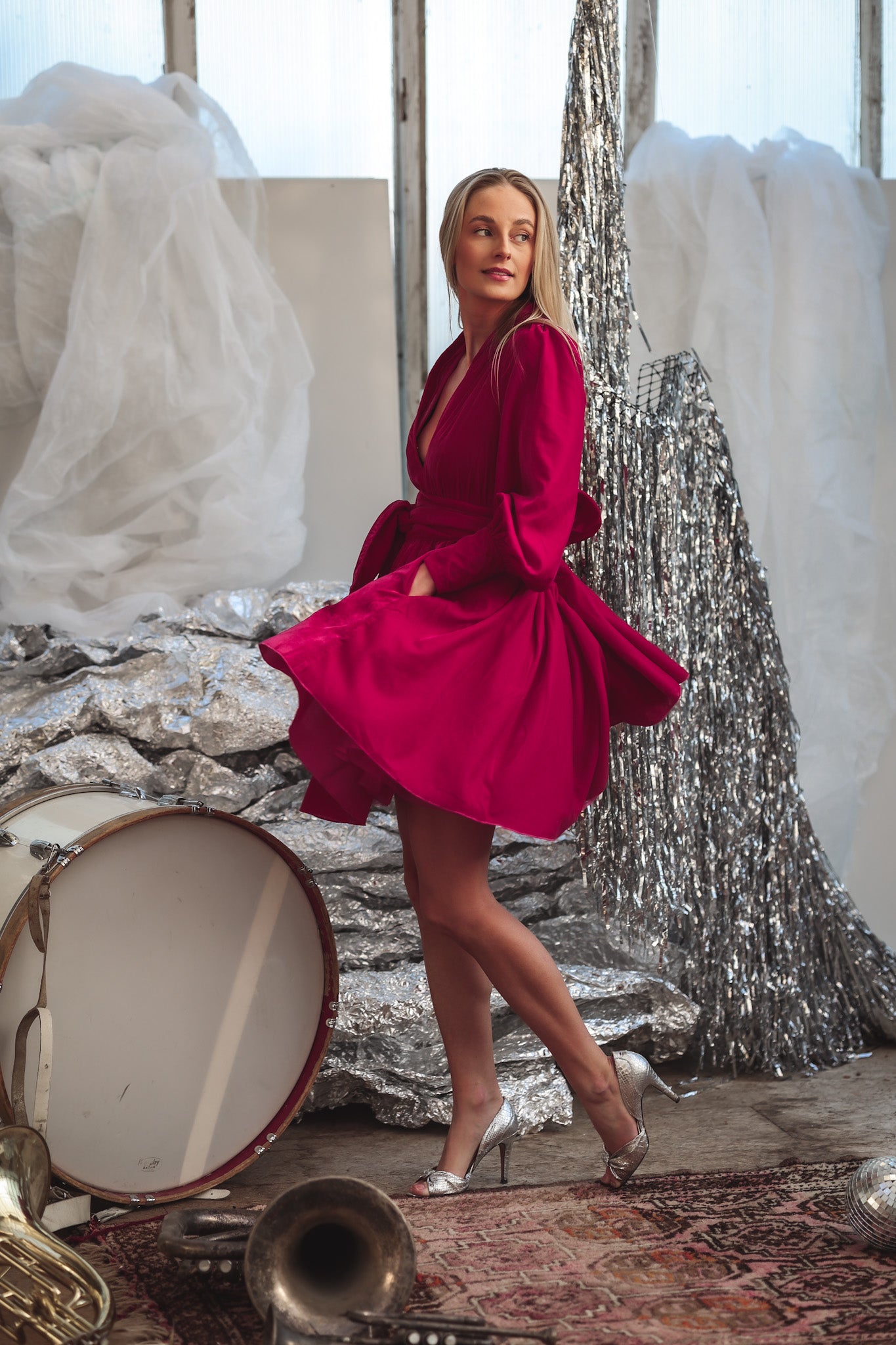 Cocktail  Velvet - Hot Pink