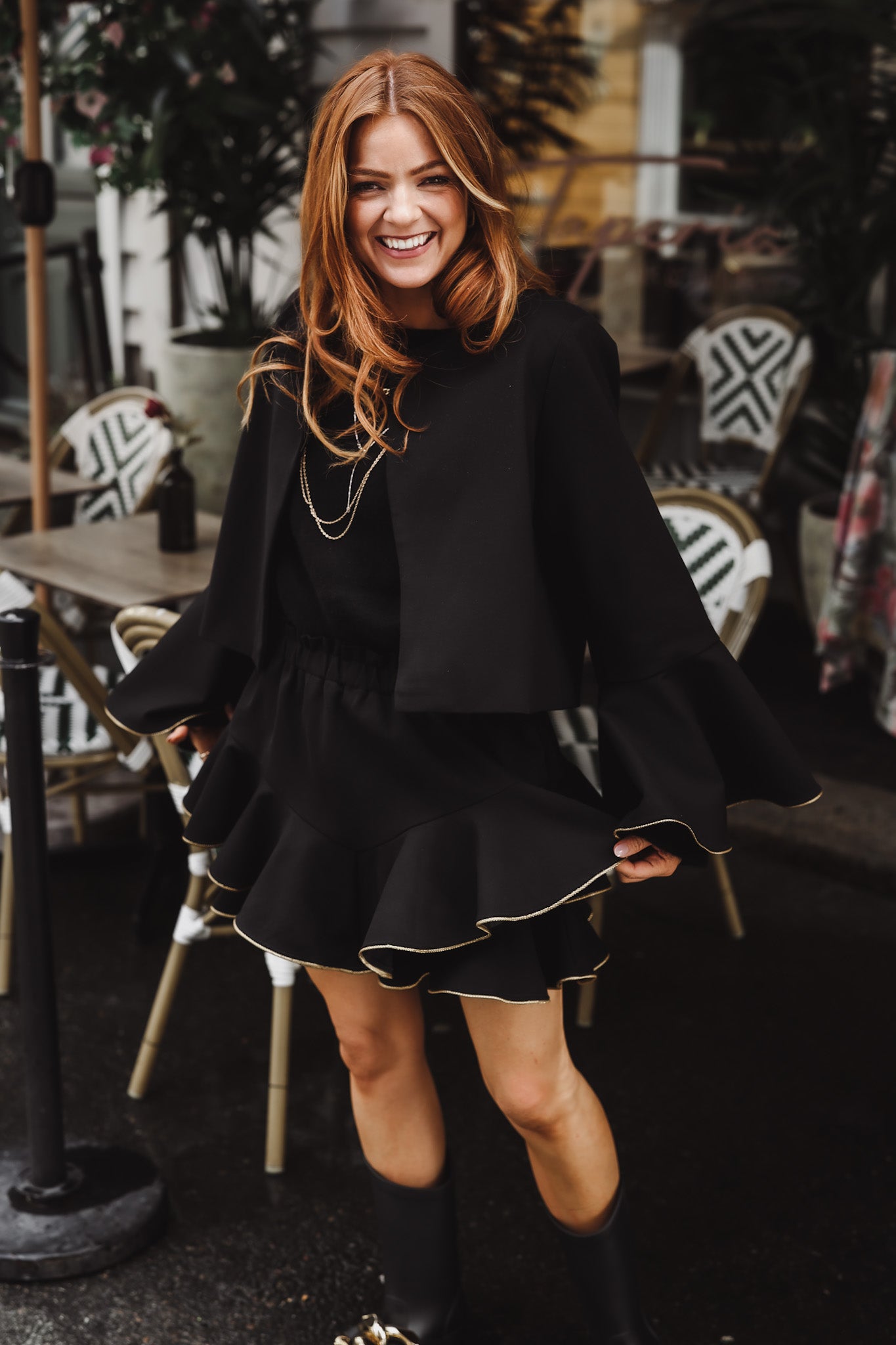 Suit Skirt Shorts - Black