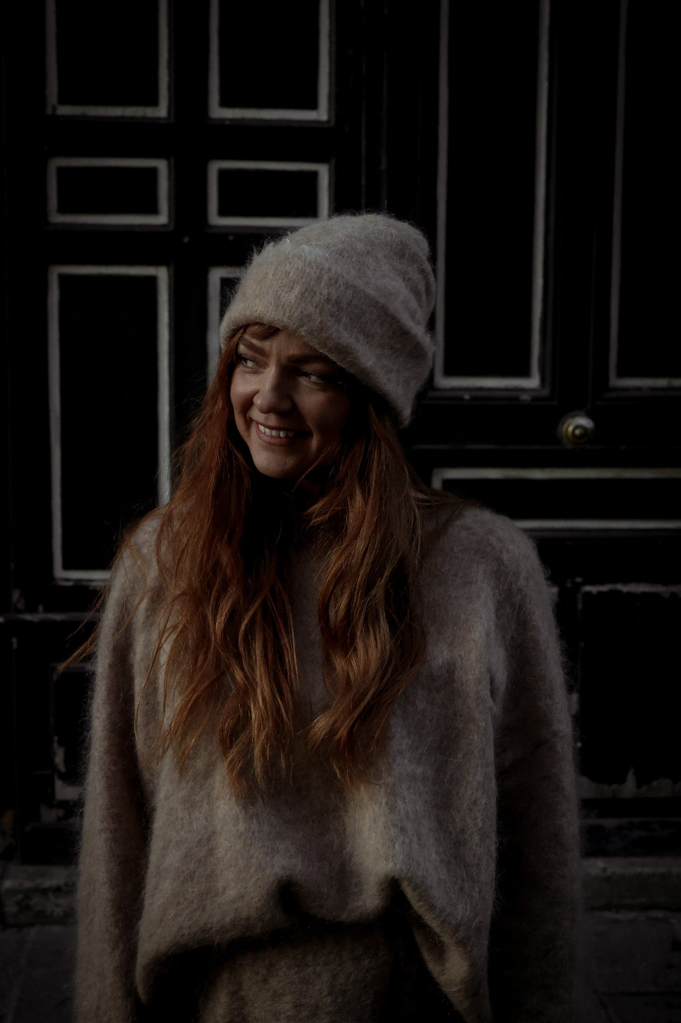 Boxy Beanie - Camel Melange