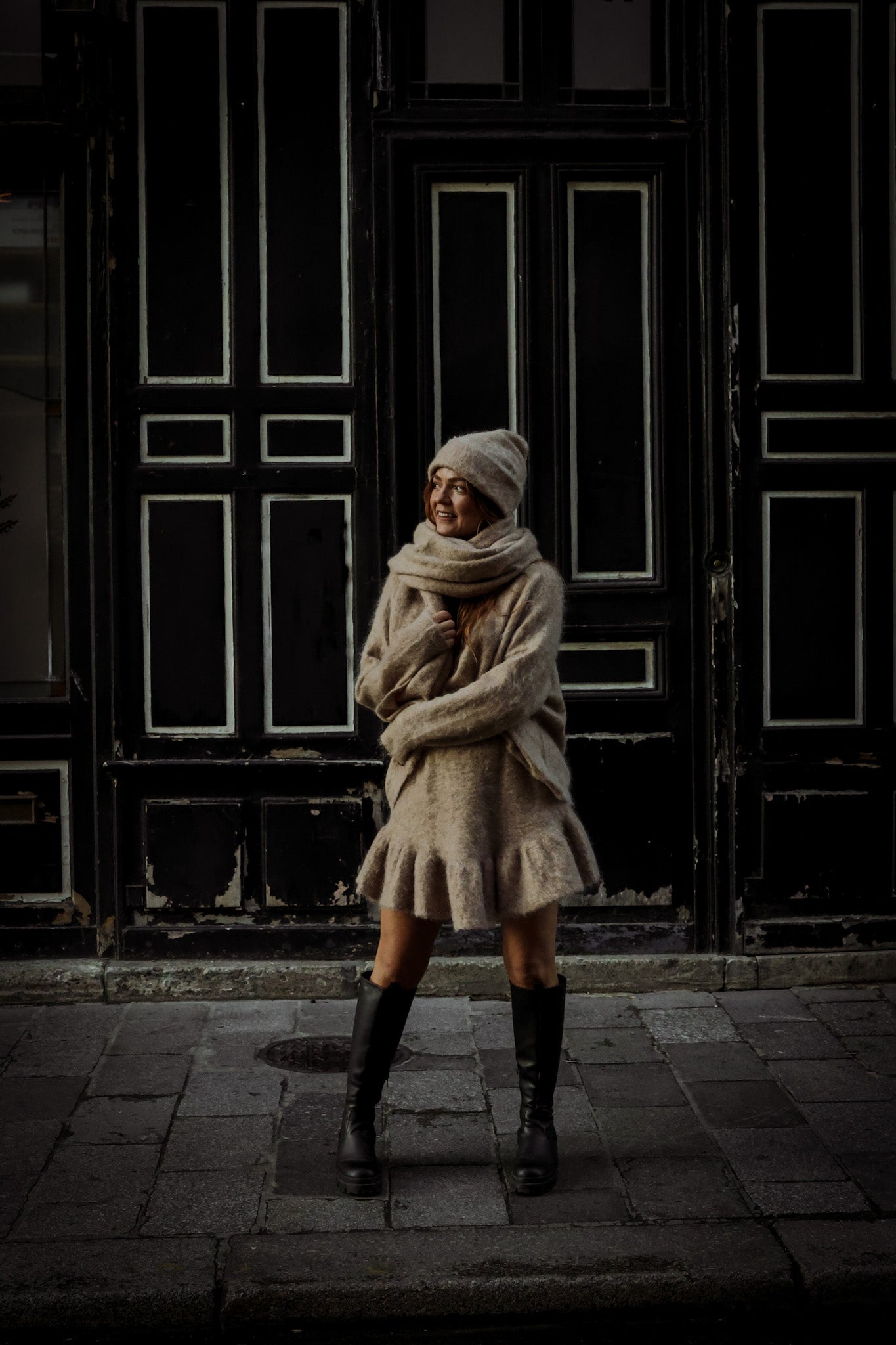 Boxy XL Scarf - Camel Melange