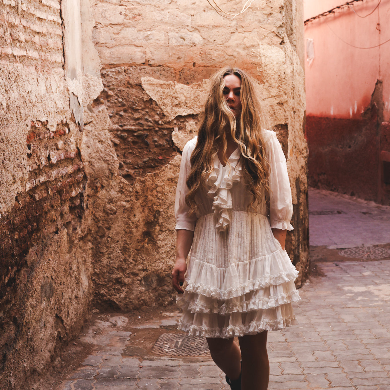Love Frill Dress - White