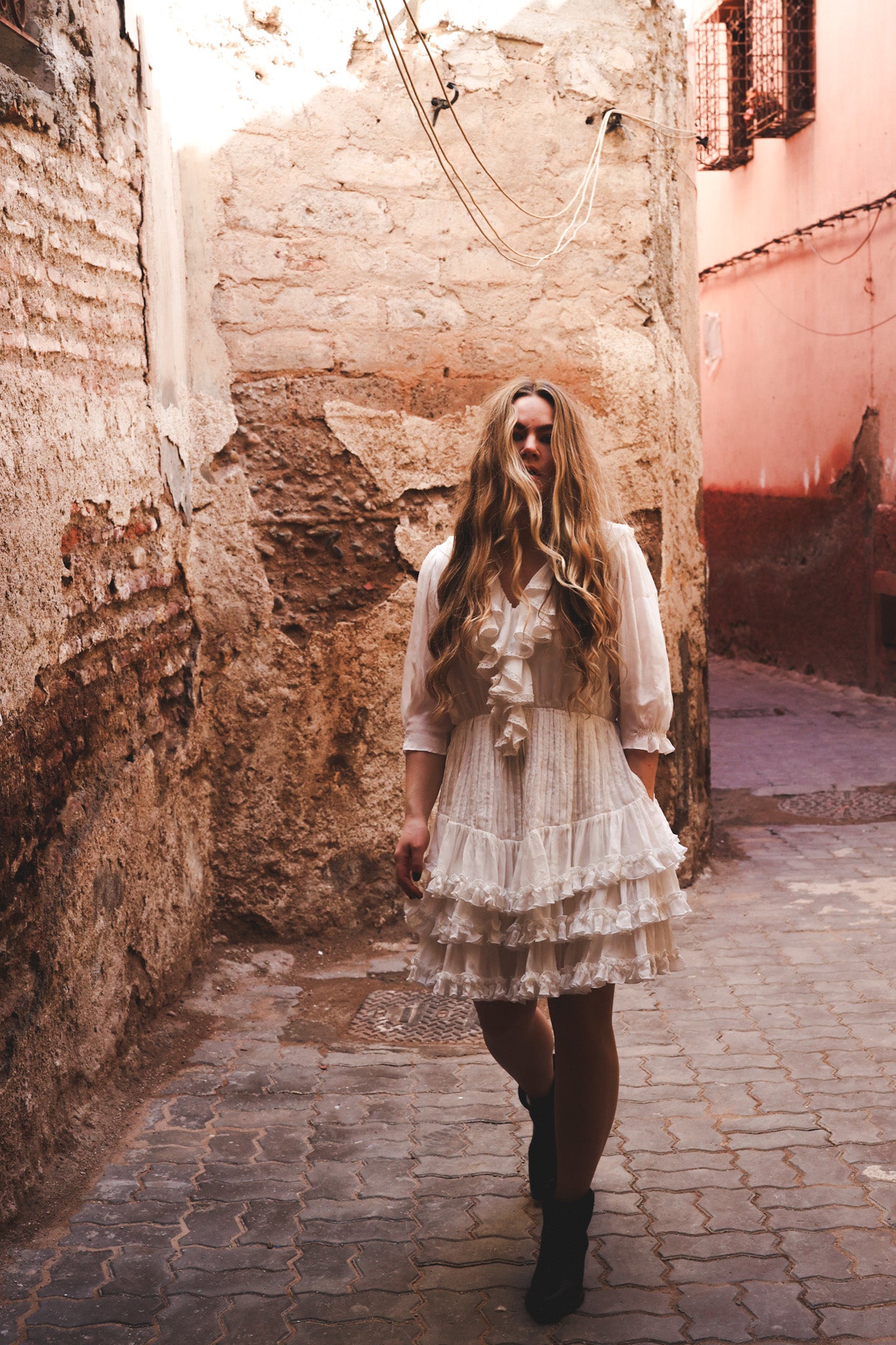 Love Frill Dress - White