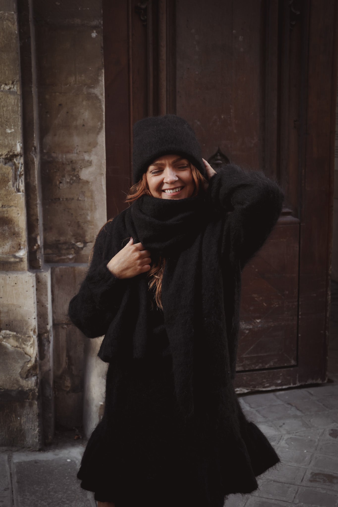 Boxy XL Scarf - Black