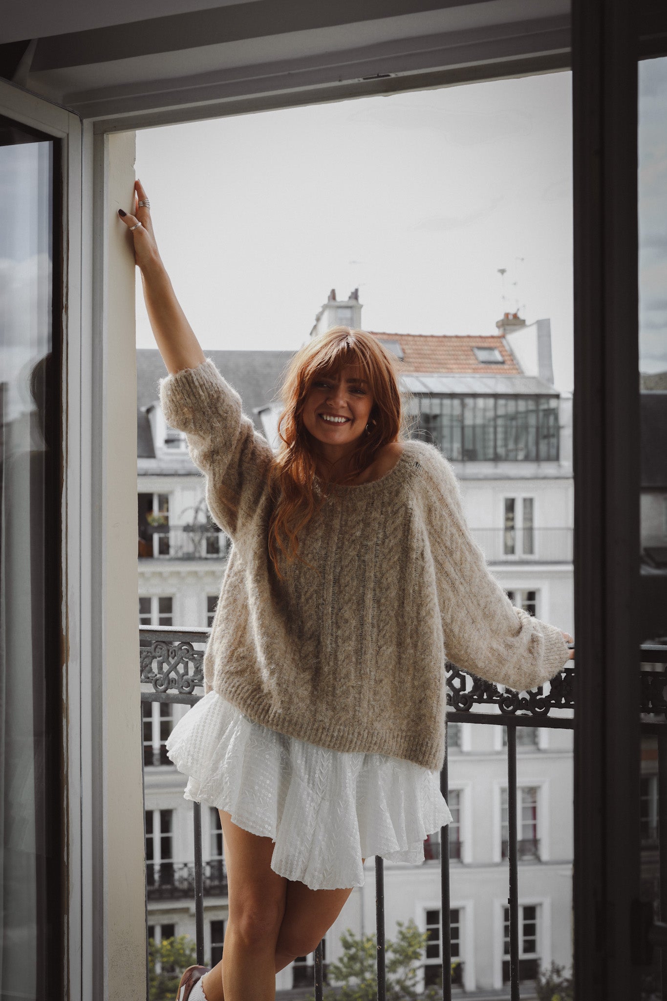 Sequin Skirt Shorts - Offwhite