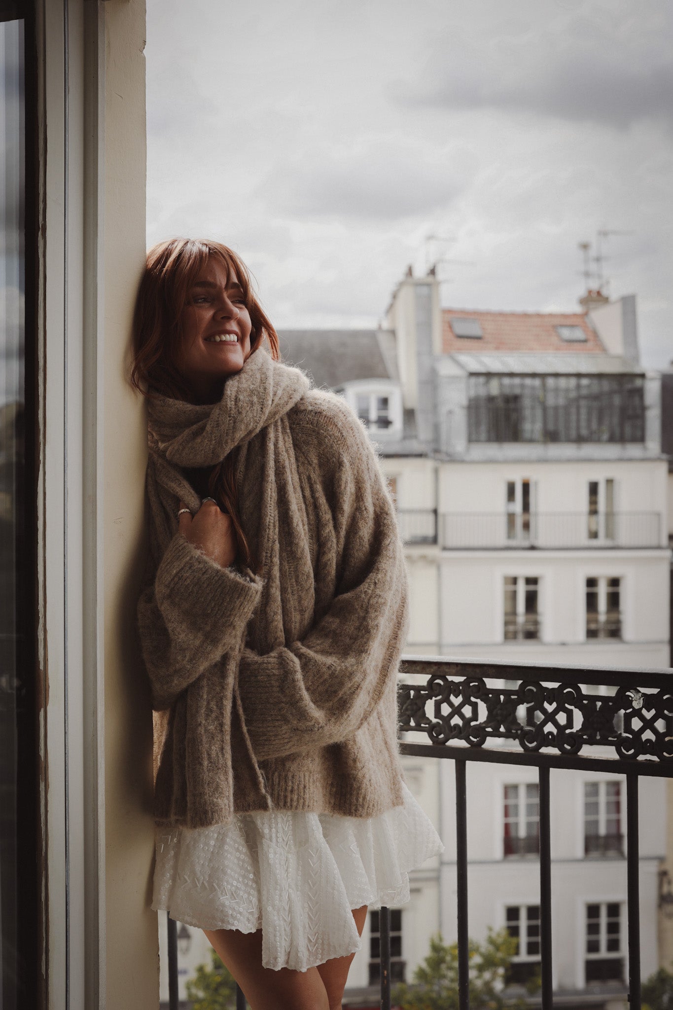 Cozy XL Scarf - Beige Melange