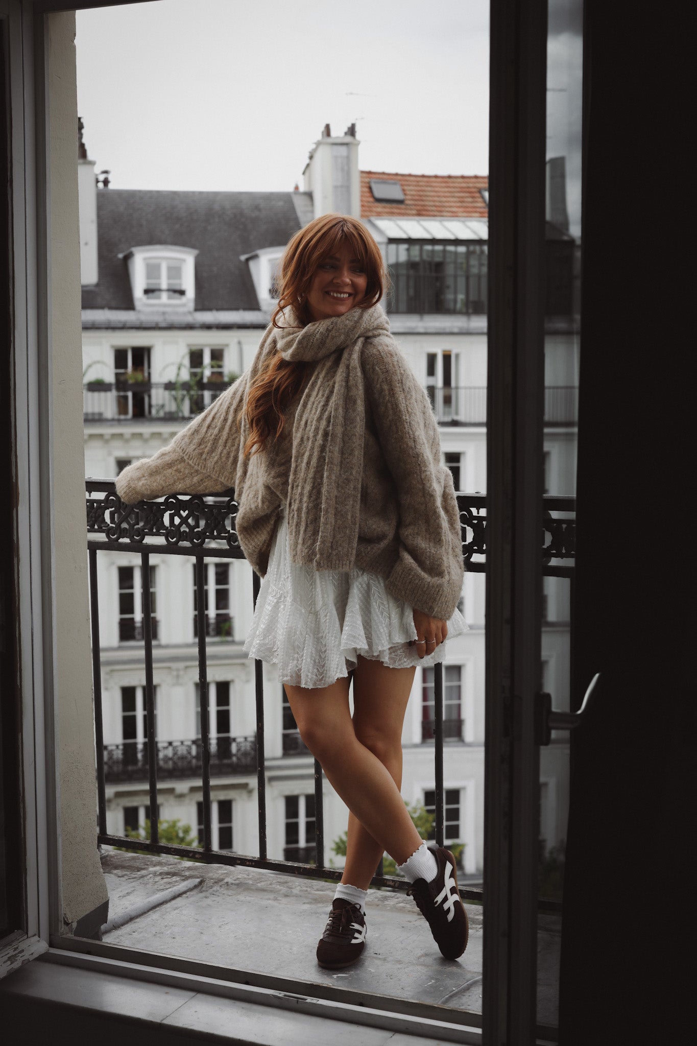 Sequin Skirt Shorts - Offwhite