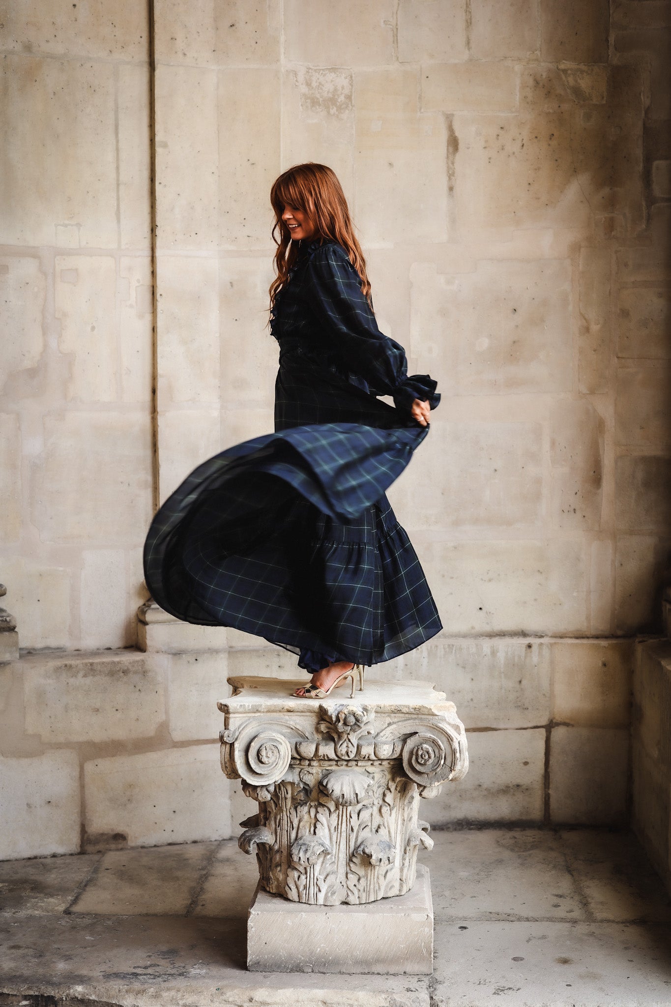 Check Showpiece Dress