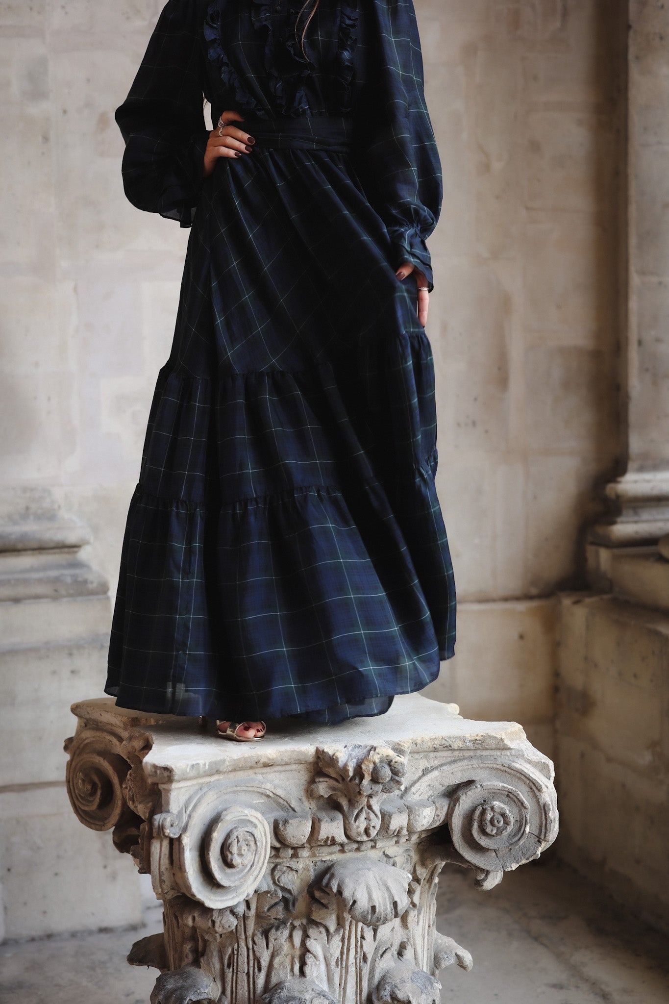 Check Showpiece Dress