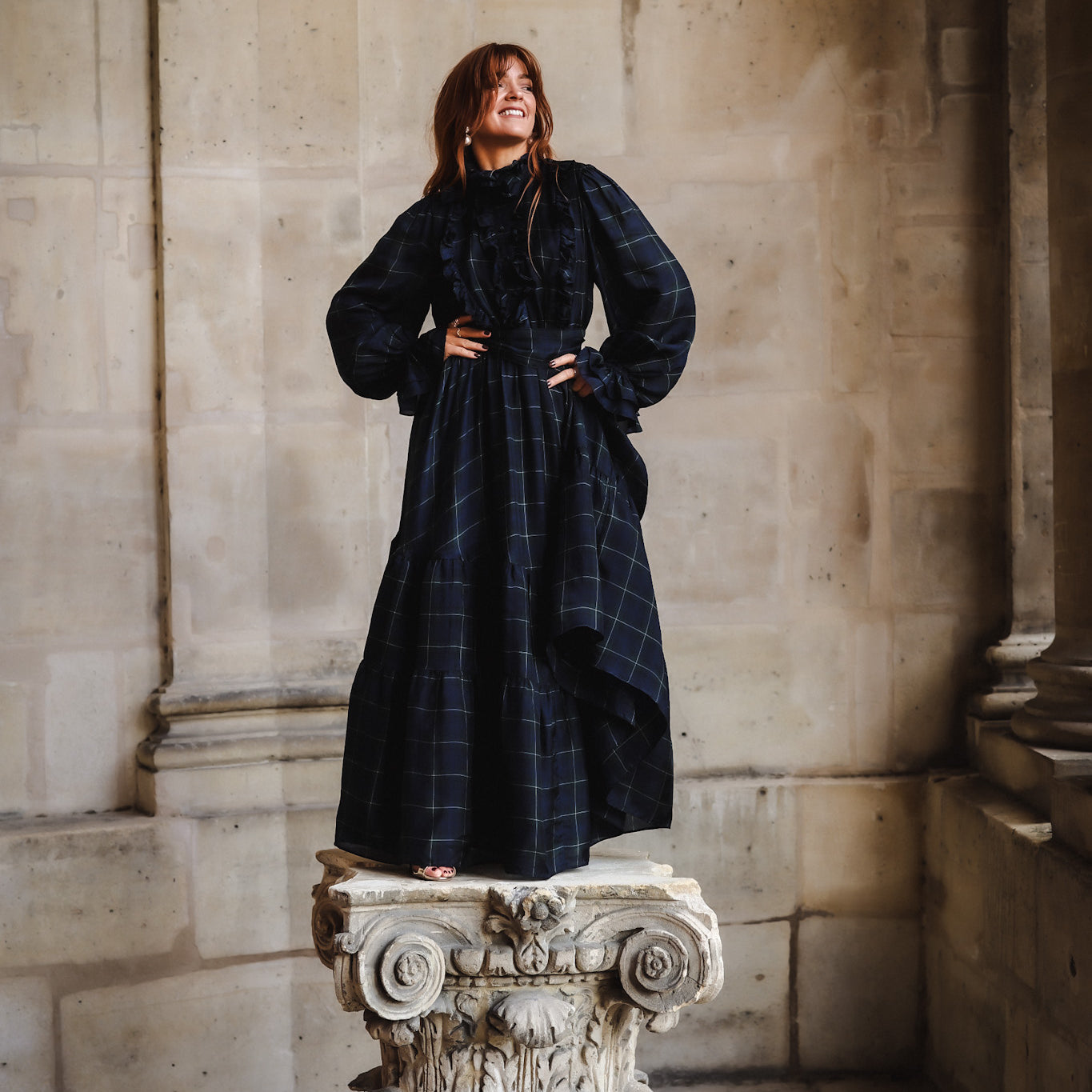 Check Showpiece Dress
