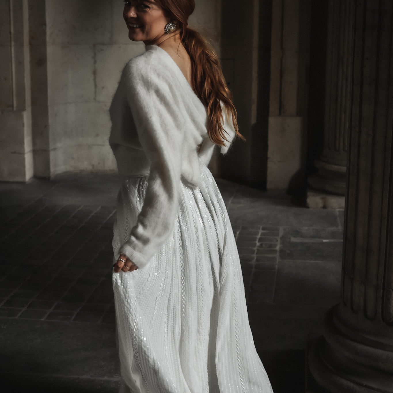 Extraodinary Sequin Skirt - Offwhite