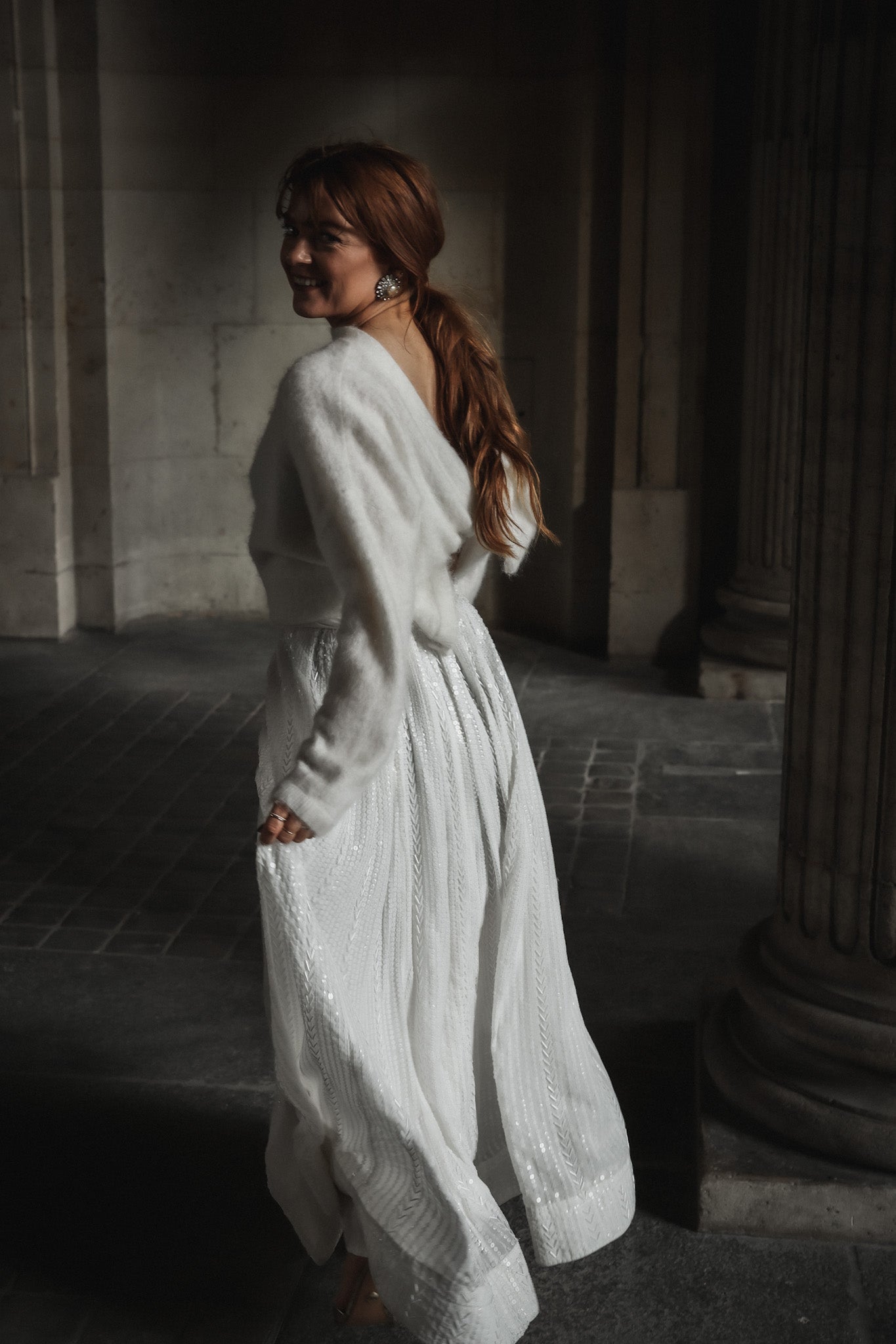 Extraodinary Sequin Skirt - Offwhite