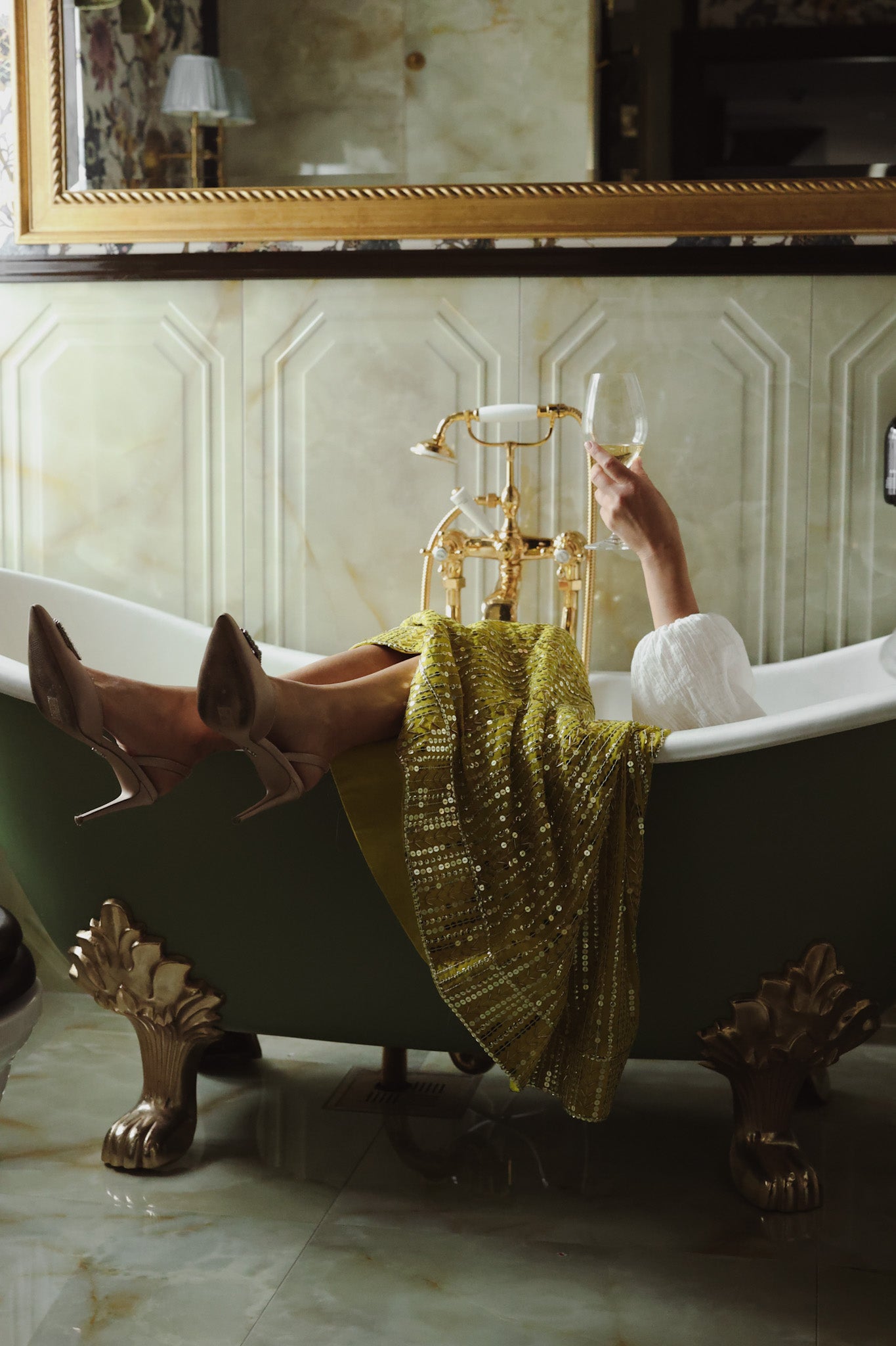 Extraordinary Skirt - Yellowish & Silver