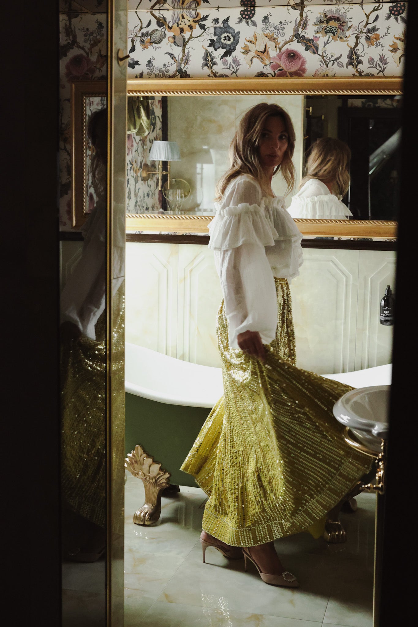 Extraordinary Skirt - Yellowish & Silver