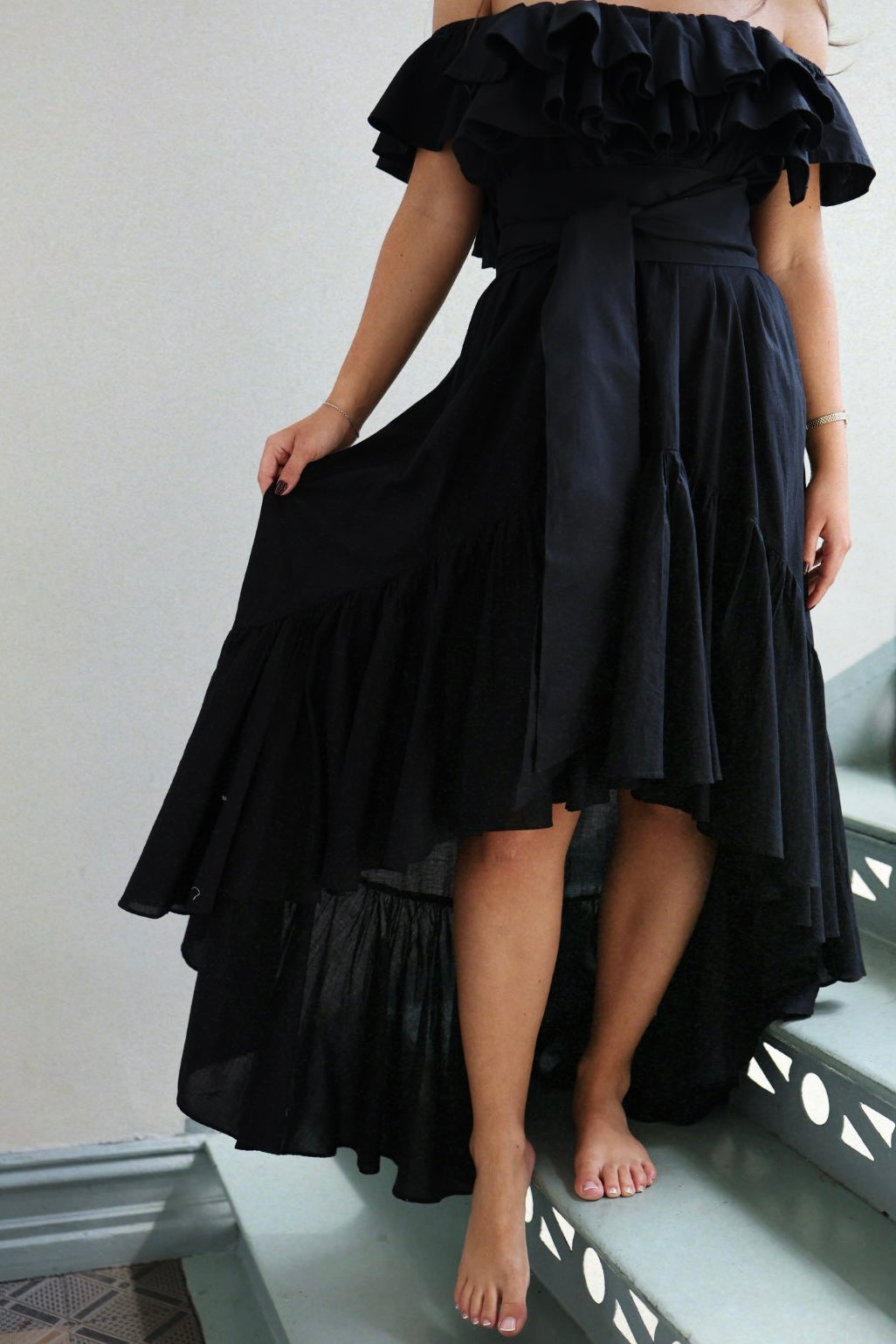 Senorita Cotton Dress - Black