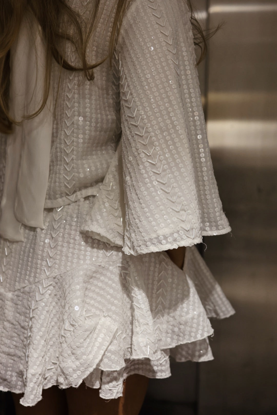 Sequin Skirt Shorts - Offwhite