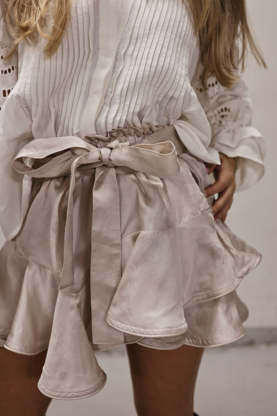 Coco Skirt Shorts - Pearl