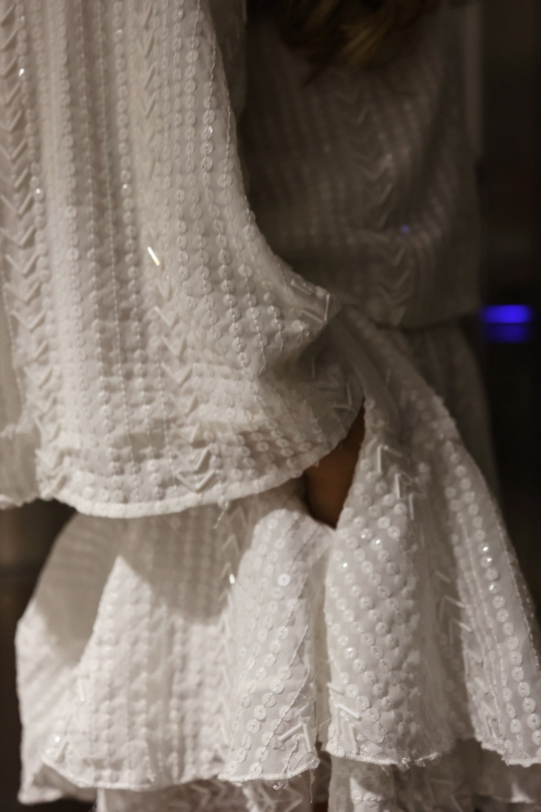 Sequin Skirt Shorts - Offwhite