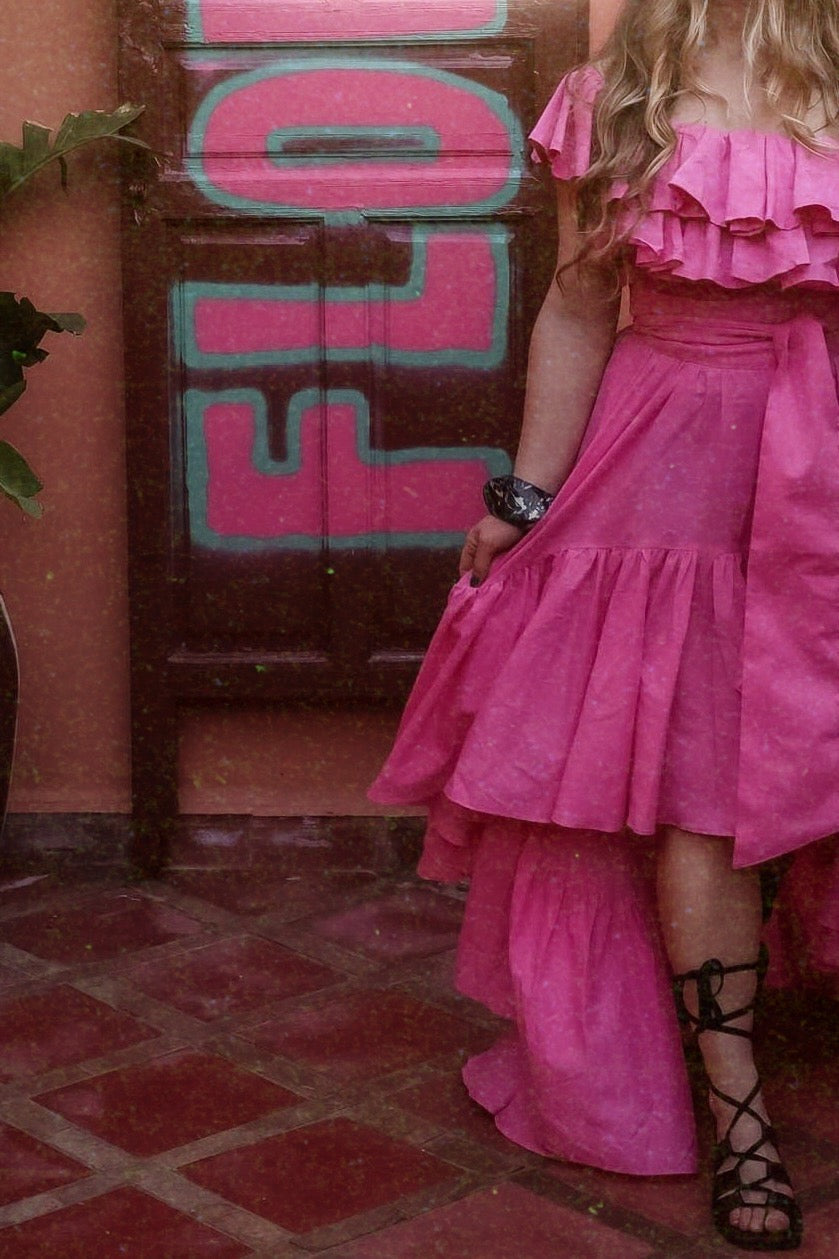 Senorita Cotton Dress - Pink