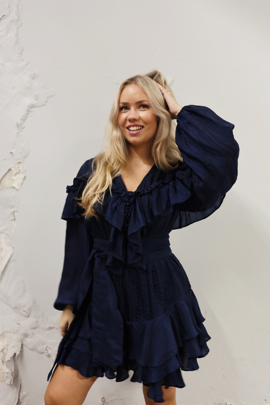 WOW Frill Dress - Dark Navy