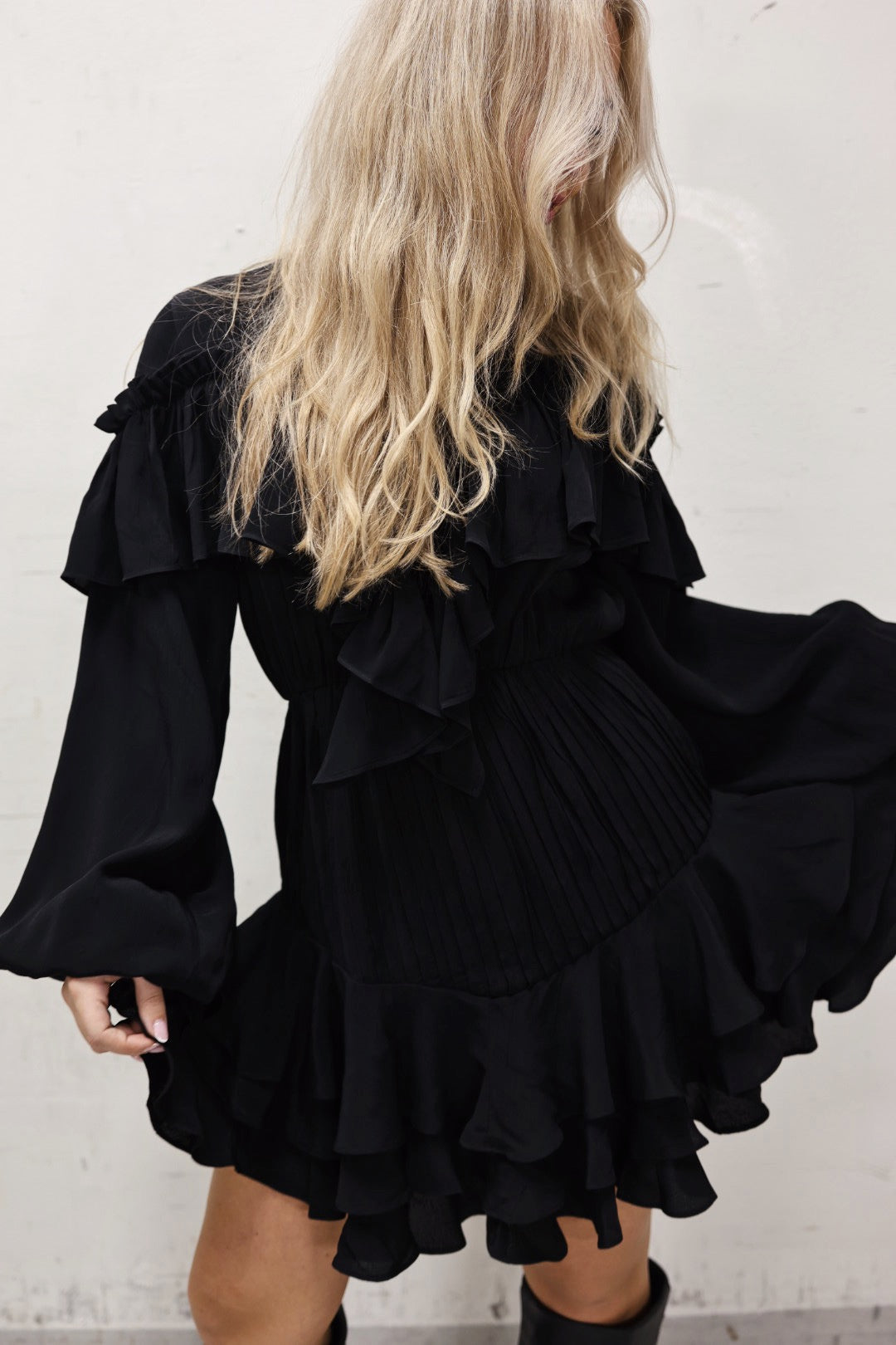 Party Frill Dress - Black