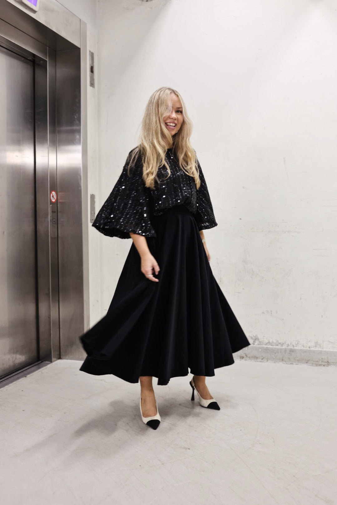 Carrie Cord Skirt - Black