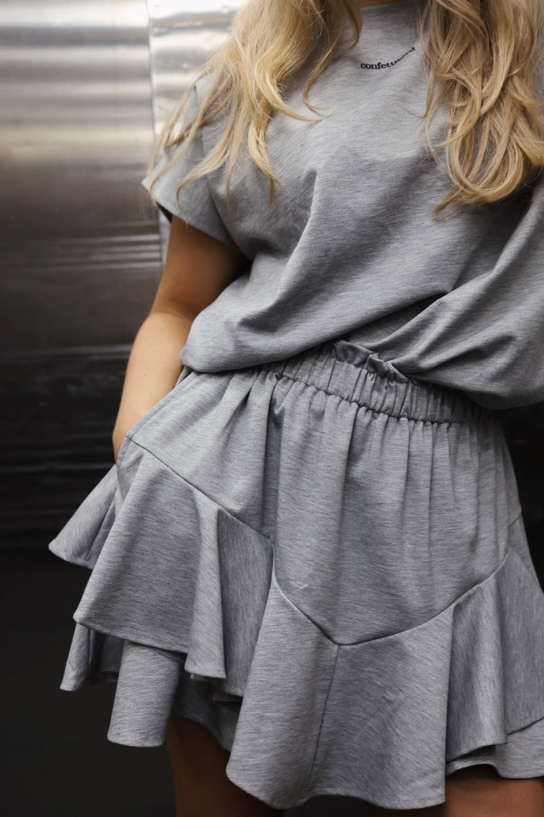 Skirt Shorts - Grey Melange