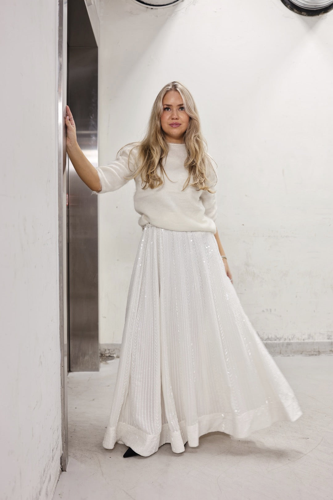 Extraodinary Sequin Skirt - Offwhite