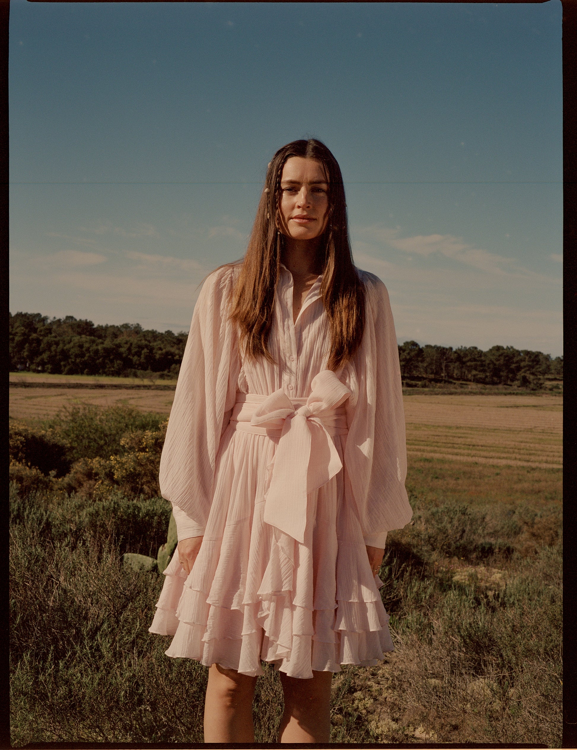 Frill Ranch Dress - Light Pink