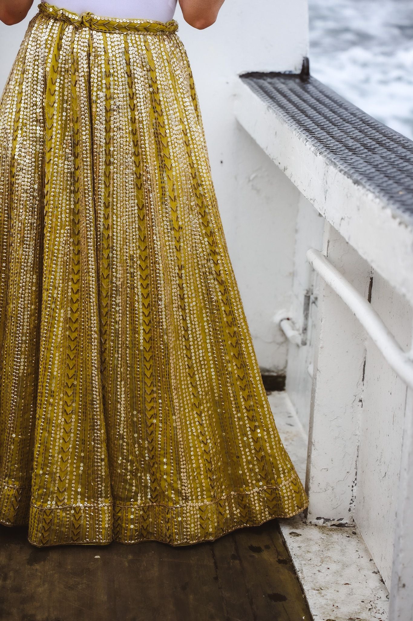 Extraordinary Skirt - Yellowish & Silver