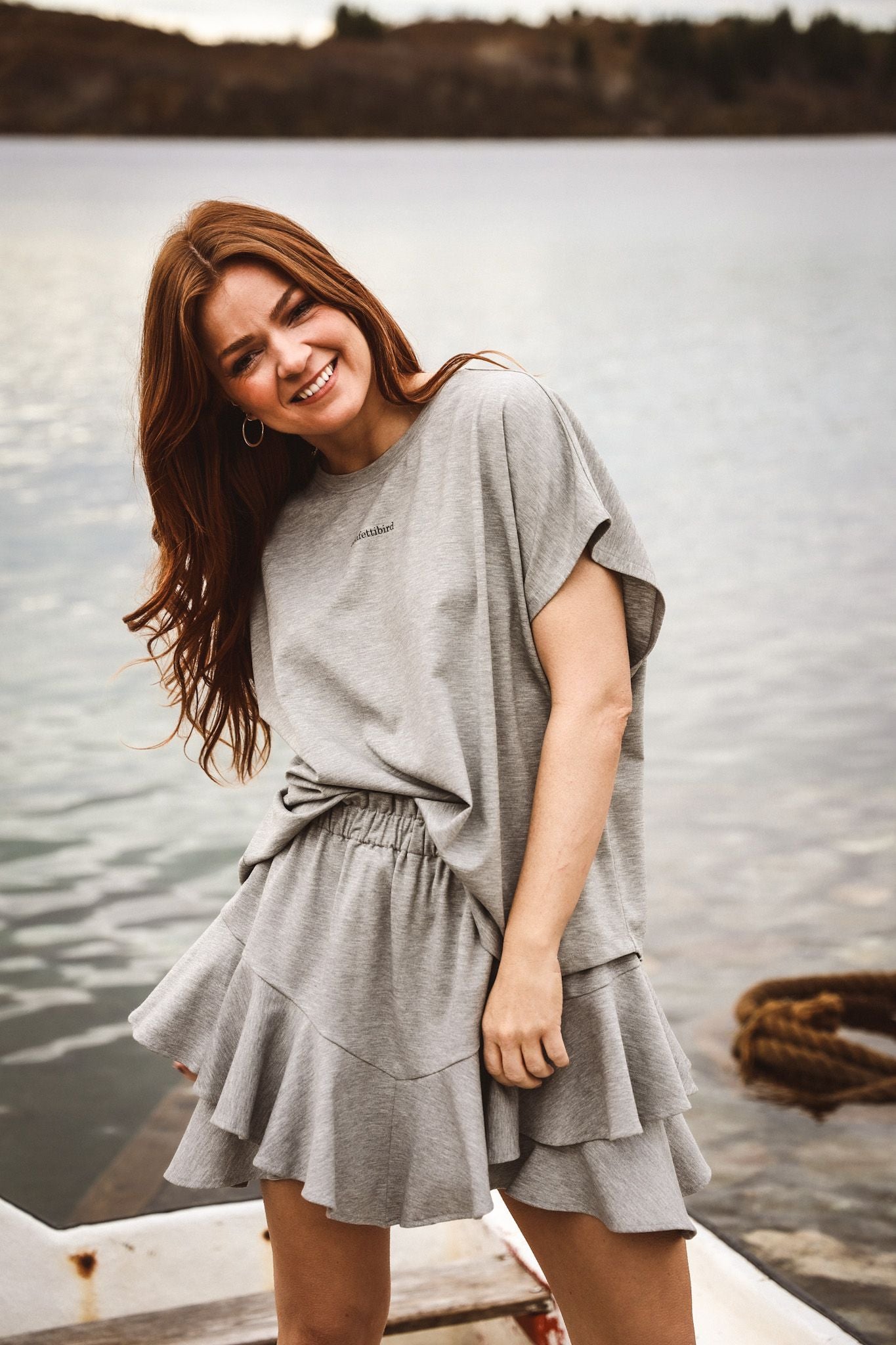 Skirt Shorts - Grey Melange