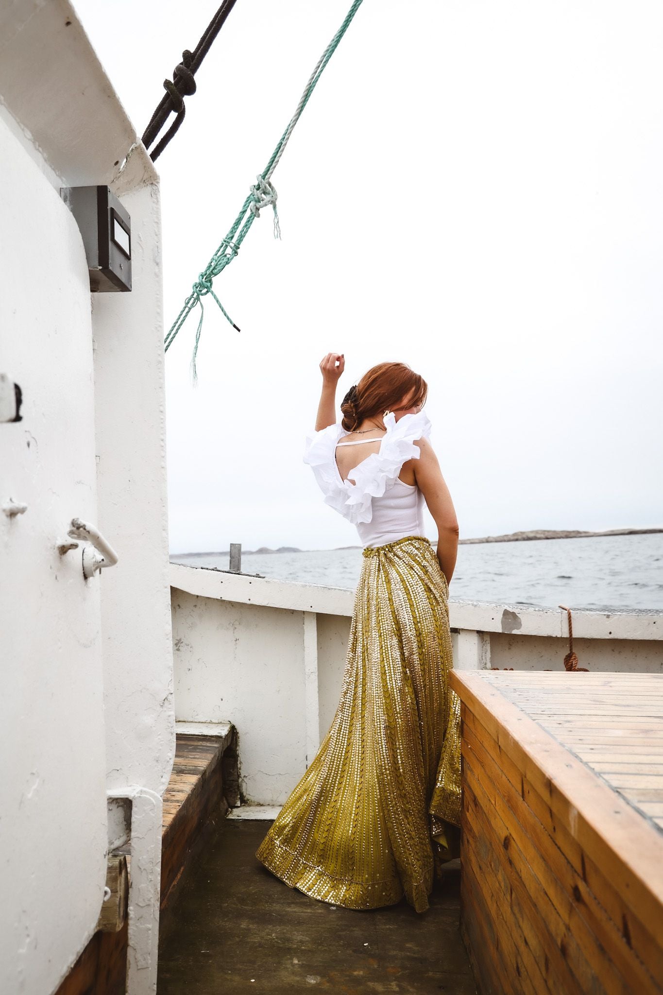 Extraordinary Skirt - Yellowish & Silver