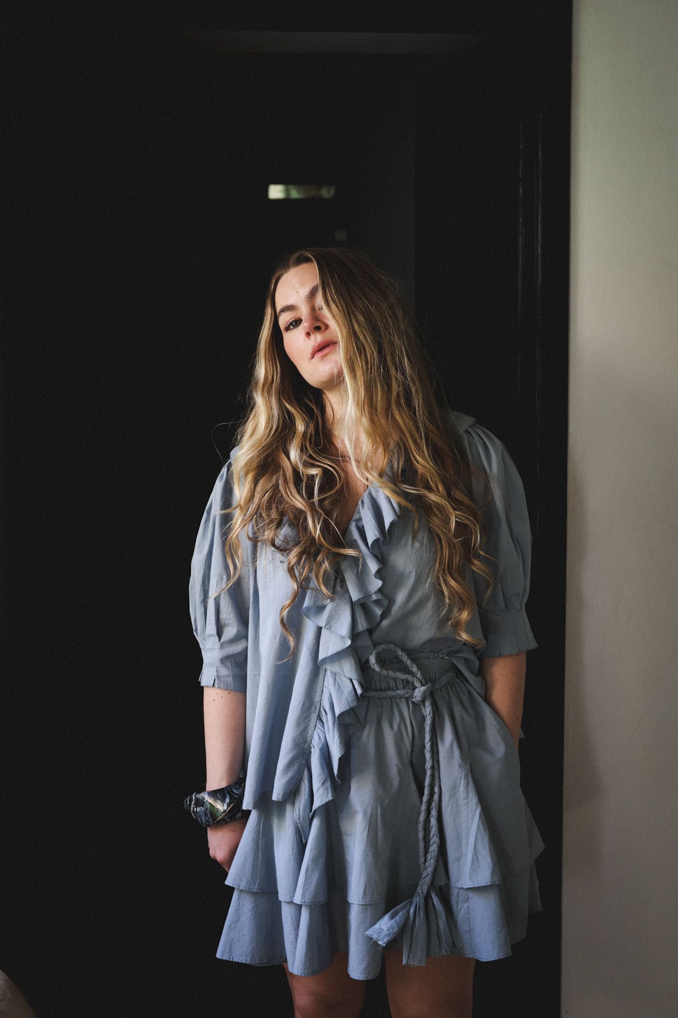 Frill Blouse - Breezy Blue